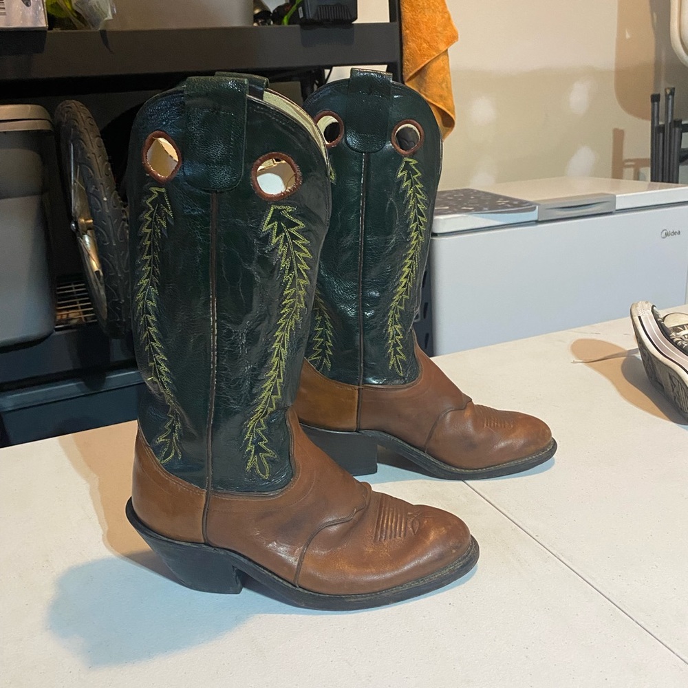 Olathe Leather Cowboy boots with Vibram soles